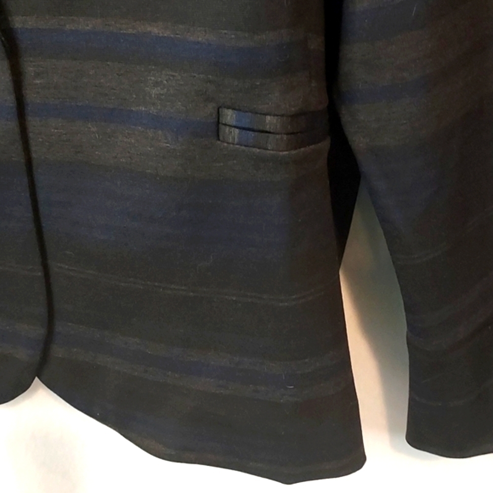 ASHLEY STEWART Career lined shape fit stripe blazer jacket plus sz 26 - Picture 6 of 9